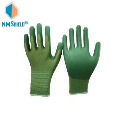 China NMSHIELD Flexible Micro-Foam Nitrile Nitrile Work Gloves Eco-Friendly Bamboo Dipped Gardening CE EN388 4121X for sale