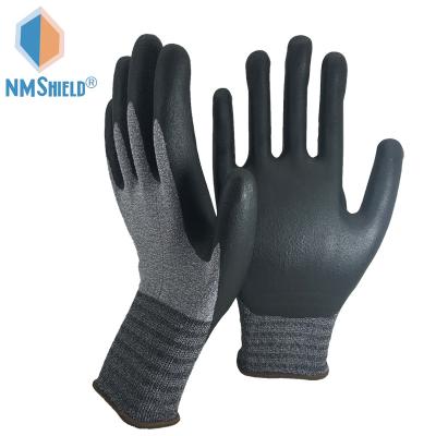 China NMSHIELD 15g Touch Screen Measuring Spandex Touch Screen Mechanic Work Gloves Nylon CE EN388 4121X for sale