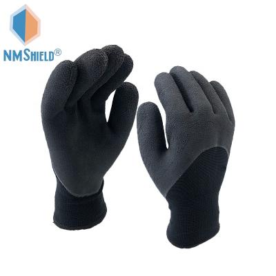 China Cold Work NMSHIELD Thermal Coating 3/4 Immersion Resistant Latex Insulated Winter Working Gloves CE EN388 2241X for sale