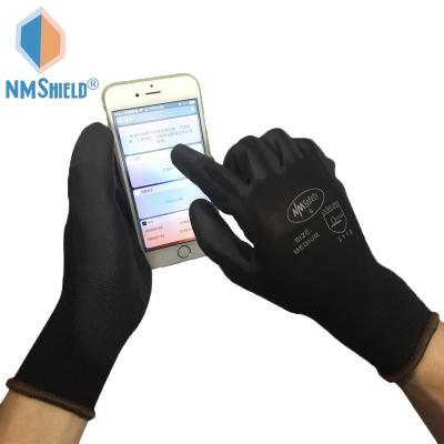 China NMSHIELD 18 Gauge Ultra Thin Lightweight Fingerboard PU Gloves For Smart Device CE EN388 2110X for sale