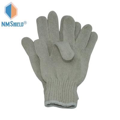 China NMSHIELD China manufacture cheapest 7 gauge industrial natural polycotton twine comfortable knitted construction cotton gloves for sale