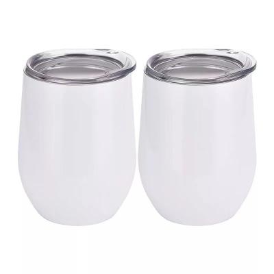 China Sustainable Double Wall Vacuum Insulate Stainless Steel Wine Tumbler 12oz Coffee Mug for sale