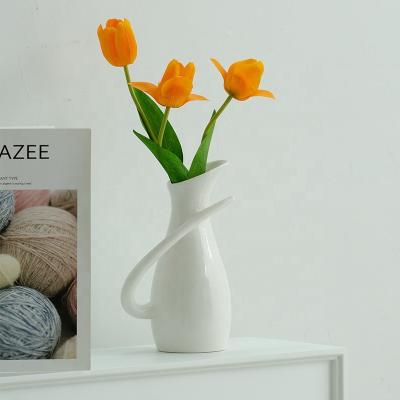 China Northern European creative ceramic art decoration dried flowers flower vases living room flower arrangement hydroponic decoration superior s for sale