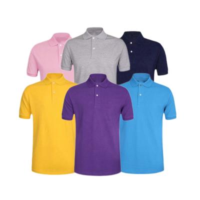 China Summer Viable Men's Short Sleeve Plain Polyester Lapel Logo Polo Pattern Breathable Custom Design T-shirt for sale