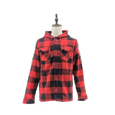 China 2022 Customized Men's Casual Jacket Autumn And Winter Plaid Thickened Tops Waterproof New Printing Machining Hooded Jacket for sale