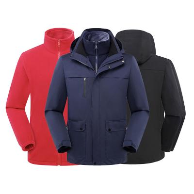 China Autumn And Winter Dual Use Coating Mountaineering College Fleece Hoodie Jacket Breathable Warm Detachable for sale