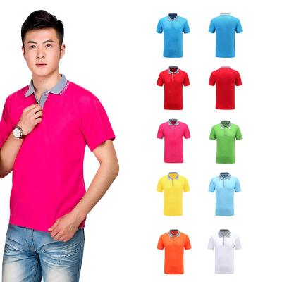 China Wholesale Fashion Anti-wrinkle Casual Work Clothes Custom Logo Golf Polo Shirts Unisex Breathable Sports Lapel Contrast Color for sale