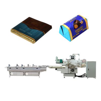 China Automatic Chocolate Bar Fold Wrapping Horizontal Food Flow Wrapping Machine for sale