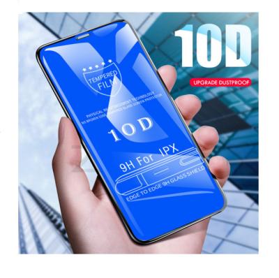 China 10D 9H Explosion-proof Clear Tempered Glass Screen Protector For iPhone X XS XSmax 7 for sale