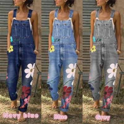 China Color Fade Proof plus size women's pants style denim jeans overalls pants for women 2021 for sale