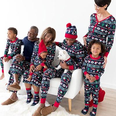 China 2021 new kids QUICK DRY mommy and me winter sleepwear christmas pajamas family pajamas for sale