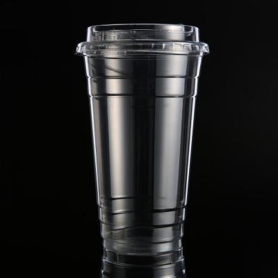 China High Transparent Glass Disposable Beverage PET Cup 14OZ for sale