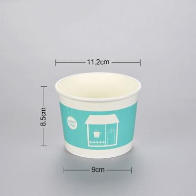 China Food Grade Single Wall Disposable Ice Cream Yogurt Paper Bowl for sale