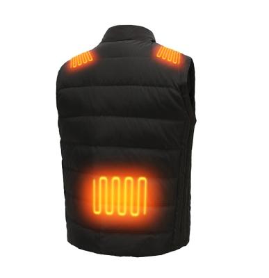 China Meinuanshu Winter Men's Stripper Vest USB Light Electric Heating Anti-wrinkle Custom Cotton Heated Vest Waistcoat With Battery Pack for sale