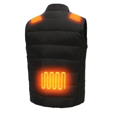 China 2023 Fashion Anti-wrinkle Winter Softshell USB Stripper Heated Waistcoat Cotton Vest Far Infrared Heating Sleeveless Jacket for sale