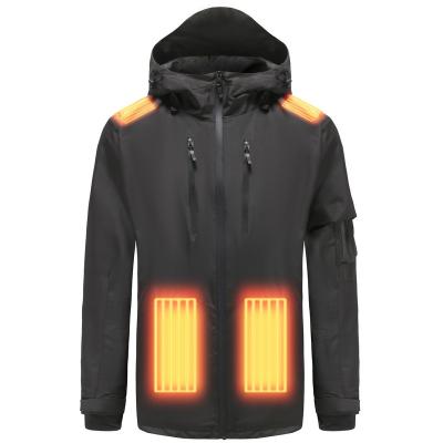 Κίνα 2023 Raincoats Newest Winter Outdoor Battery Heated Jackets Waterproof 4 Zone Ororo USB Heating Vest Quick Dry Jacket For Men προς πώληση