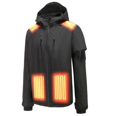 China Custom Meinuanshu Electric High Visibility Mens Waterproof Heating Shirt Outdoor Winter Rain Battery USB Heated Jacket Te koop