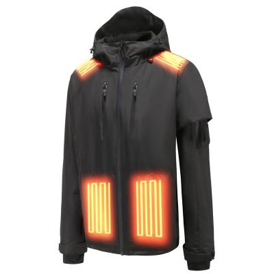 Cina Meinuanshu 2023 Shell Heated Jacket Graphene Heating Waterproof Outdoor Hard Protection Quick Dry Battery Heated Jacket For Men in vendita