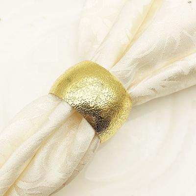 China New Viable Decorative Napkin Ring Napkin Holder Gold Napkin Rings For Weddings Party Decoration HWM77 for sale