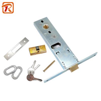 China Modern Security Aluminum Door Head Stainless Steel Lock Body Square Lockset Accessories for sale