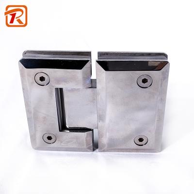 China Easy Installation Hidden Screw Angle Wall Mount Pivot Adjustable Frameless Door Hinges Pour Glass Door Hinge for sale