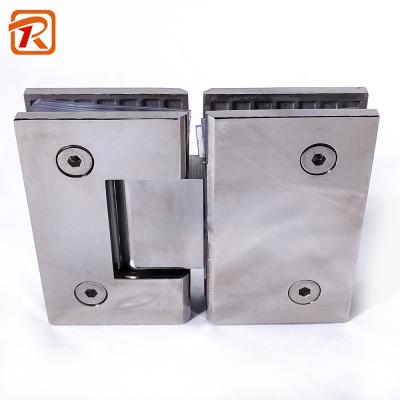 China Easy Installation 180 Degree Curve Adjustable Narrow Stainless Steel Shower Hinge Frameless Glass Door Pivot Hinge for sale