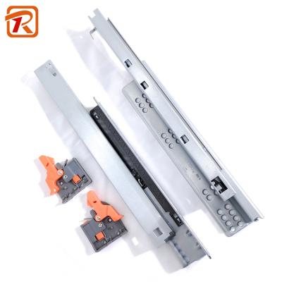 China Metal Cabinets Soft Closing Undermount Drawer Slide Rail Full Soft Closing System Extension for sale