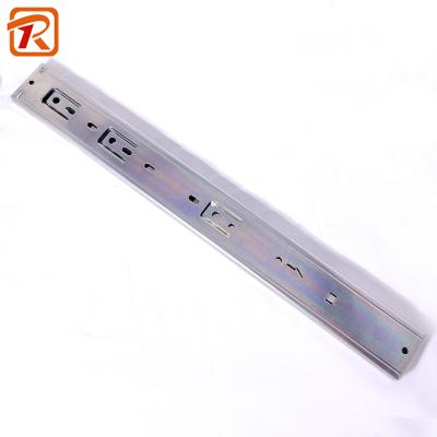 China Modern Blue 45mm Galvanized 3 Fold Ball Bearing Drawer Slide For Furniture Slide Rail for sale