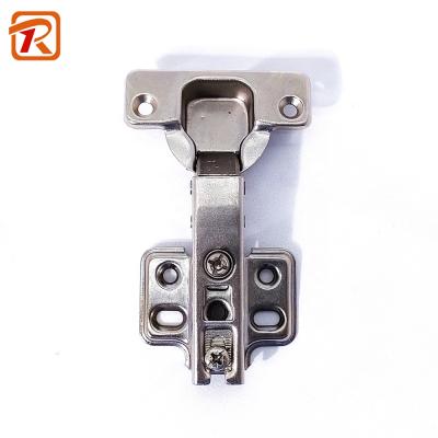 China Contemporary Nickel Plated Iron Metal Invisible 3D Kitchen Fixed Foot Cabinet Door Furniture Soft Narrow Hidden Hinges for sale