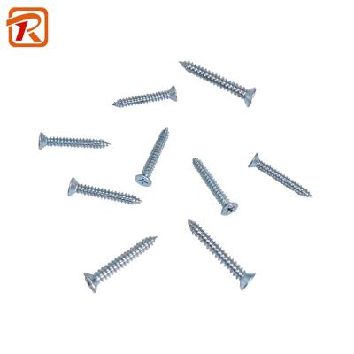 China Pan Fasteners Flat Head Slotted M4 Countersunk Iron Drywall Screws for sale