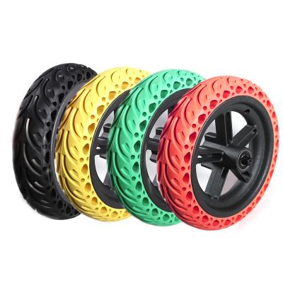 China Metal+Durable Rubber Tire Non-inflatable Scooter Rear Tire With Colorful Wheel Hub Rear Wheel For Mijia M365/M365Pro/1S/Pro2 Scooter for sale