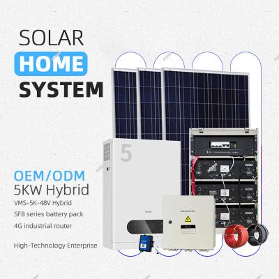 China Home 2022 New design 5kw 10kw off grid home solar systems complete for house for sale