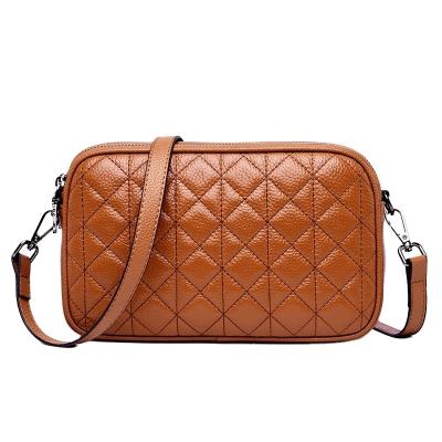 China Durable Pure Color Women's Striped Pattern Body Bag Single-shoulder Leather Crossbody Bag For 2022 New Arrival for sale