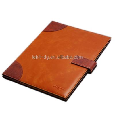 China A4 PU Seal PU File Folders With Strap Closure for sale