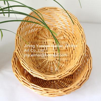 China wicker storage basket wicker fruit basket wicker bread basket willow fruit basket willow b for sale