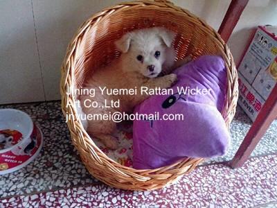 China wicker pet basket willow pet basket wicker dog bed wicker dog house kennels Christmas for for sale