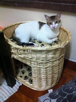 China wicker pet basket willow pet basket wicker dog bed wicker dog house kennels Christmas for for sale