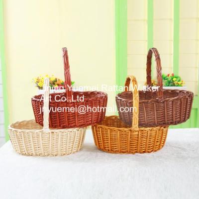 China wicker fruit basket willow picnic basket wicker food basket L M S size for sale