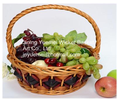 China 2016 wicker handle basket wicker fruit basket bamboo for sale