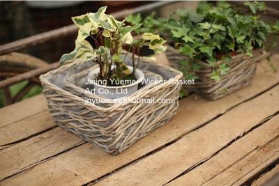 China home dicorative wicker garden baskets willow flower plants baskets manufacturer for sale