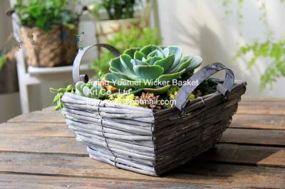 China home dicorative wicker garden baskets table flower wicker basket manufacturer for sale