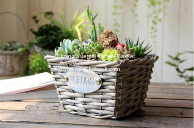 China home dicorative wicker garden baskets table flower wicker basket manufacturer for sale