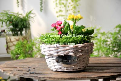 China wicker basket manufacturer wicker garden basket willow plant baskets in stock for sale