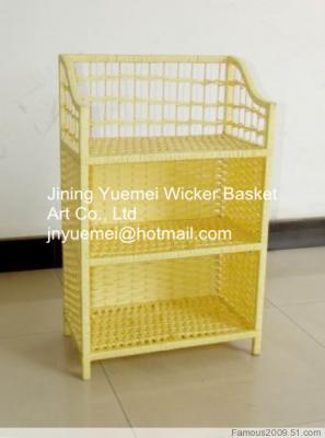 China rattan furniture shoe cabinet box bookshelf drawer storage holder rack layer rattan basket for sale