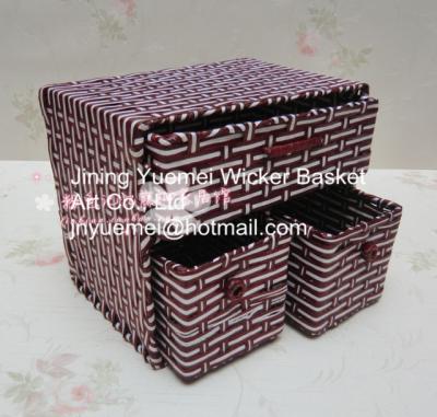 China rattan basket rattan furniture bookshelf drawer rattan storage holder rack layer for sale