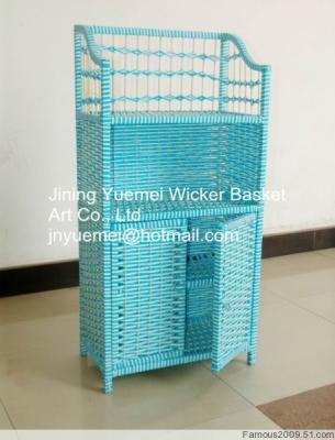 China rattan bookshelf rattan storage holder rack door rattan basket rattan furniture for sale