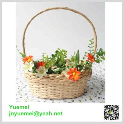 China Wicker flower basket handle willow manufacturer customised size factory exporter for sale