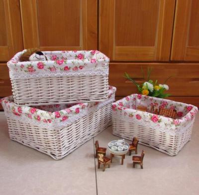 China wicker storage baskets with mat square shape customize dimension water cleaning for sale