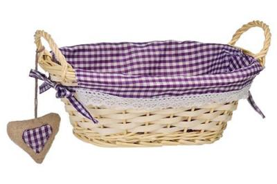 China willow bread baskets wicker fruit baskets with mat with handle customize dimension baskets manufacturer for sale