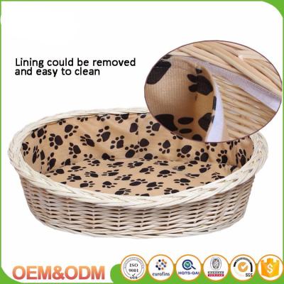 China wicker indoor basket easy take willow wicker kennel with handle for sale